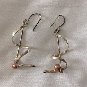 Spiral and post earrings